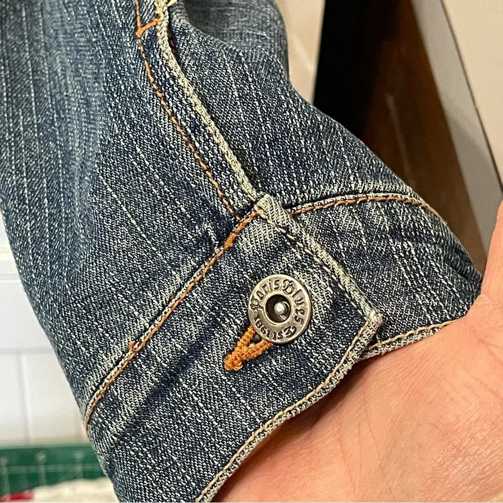 Paris Blues Cropped Blue Denim Jacket
